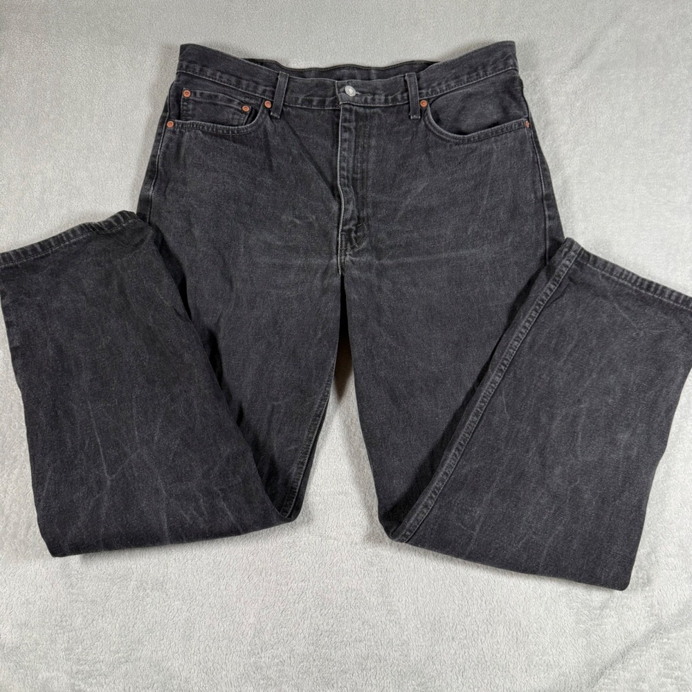 Levi's 550 Relaxed Fit Jeans Mens 38x34 Black Denim Tapered Leg 00550-0260